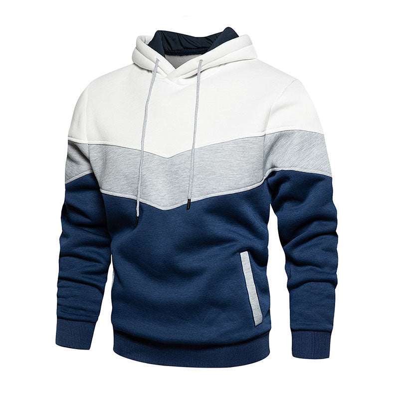Herren Kapuzenpullover mit kontrastierenden Farbblöcken und weichem Innenfutter Echoarchiv
