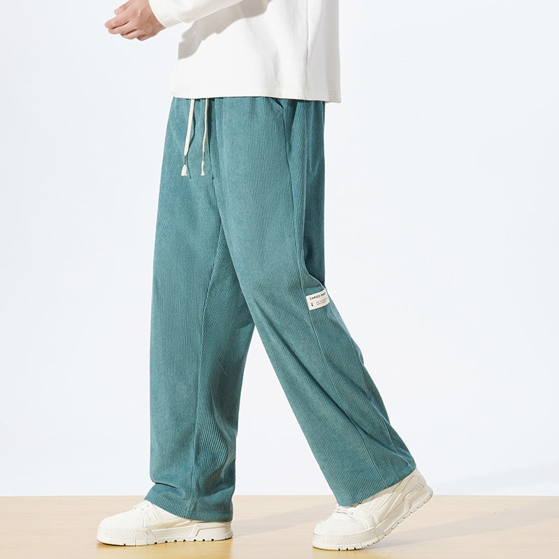 Herren Weite Cordhose im Relaxed‑Fit mit Tunnelzugbund & geradem Bein Echo Archiv