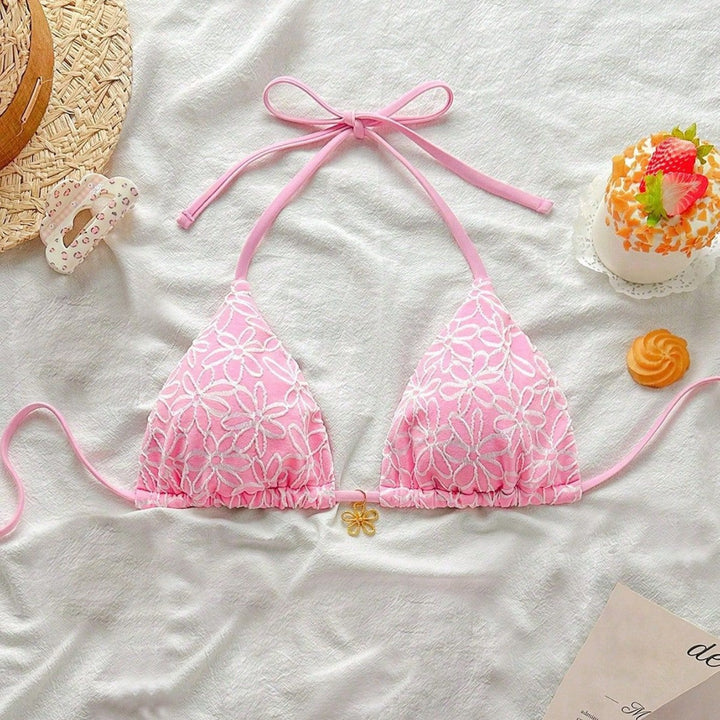 Damen Triangel-Bikini mit Blumenstickerei Echo Archiv