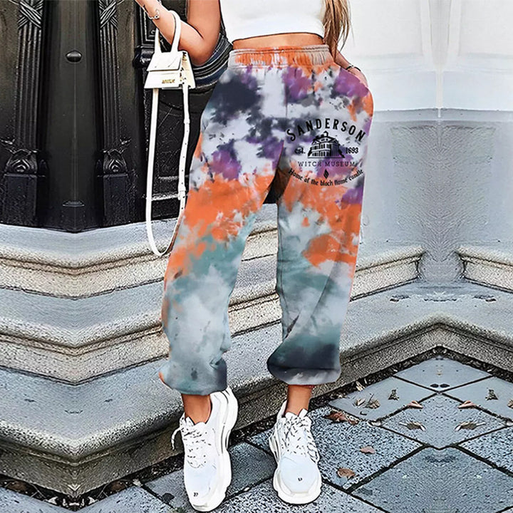 Damen Sportliche Freizeithose mit modischem Batikdesign Echo Archiv