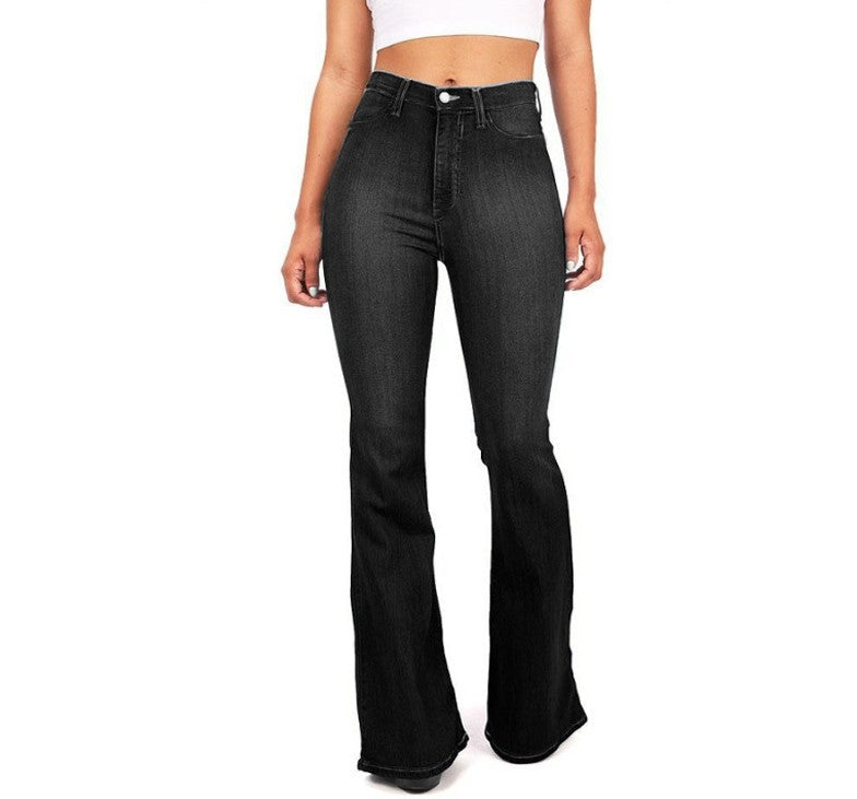 Damen nan Jeans mit hohem Bund und leichtem Schlag Echo Archiv