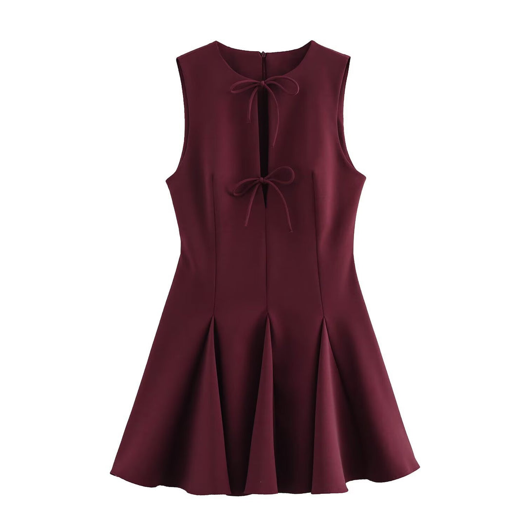 Damen ärmelloses A-Linien Kleid mit elegantem Knoten-Detail Echo Archiv