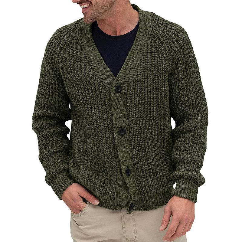 Herren Grobstrickjacke mit Knopfleiste Echoarchiv