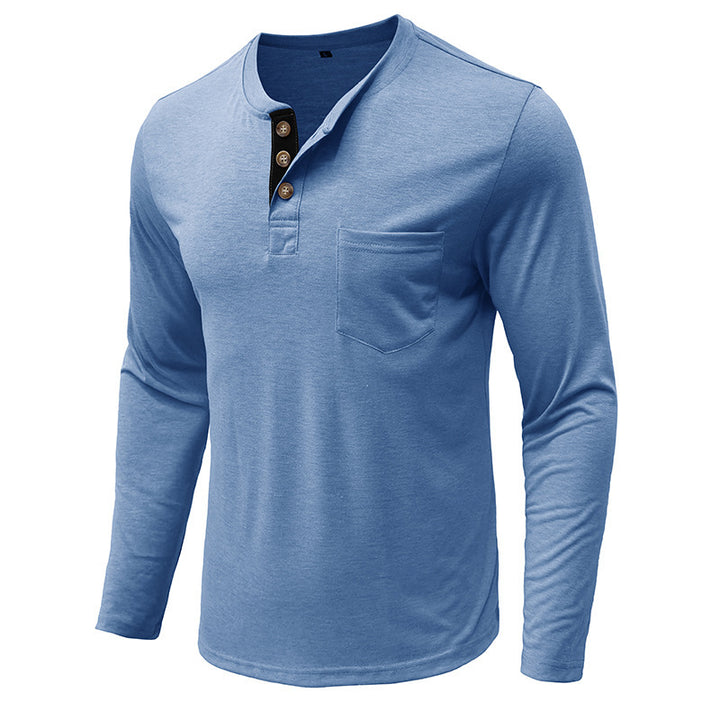 Herren Langarmshirt mit Knopfleiste Echoarchiv