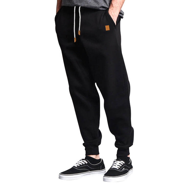 Herren nan Relax-Hose aus schwerem Sweat mit Kordelzug und geripptem Knöchelabschluss Echo Archiv