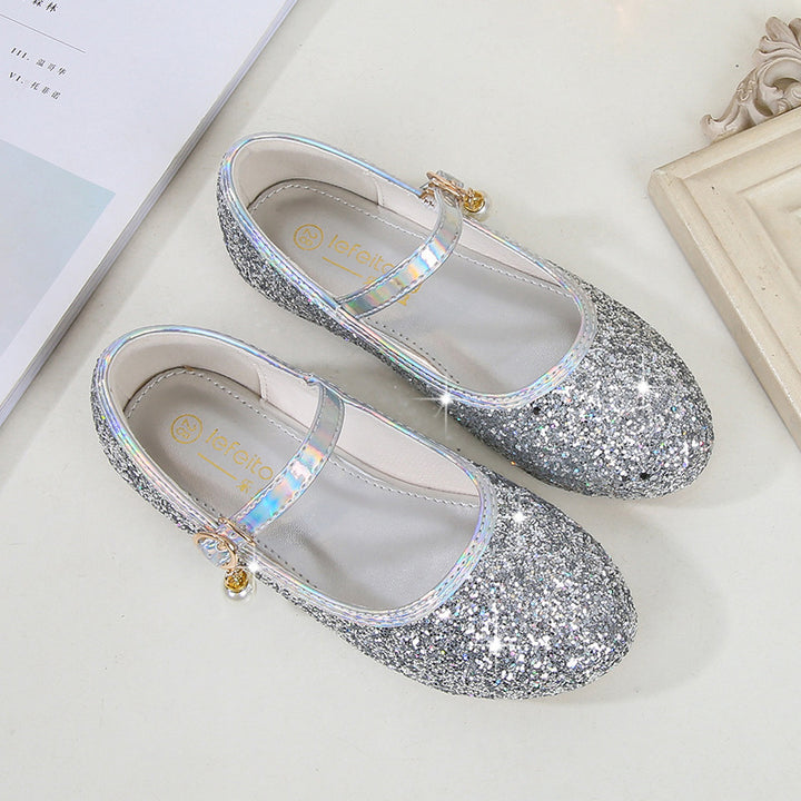 Mädchen Glitzernde Mary Jane Ballerinas mit Perlenapplikation Echo Archiv