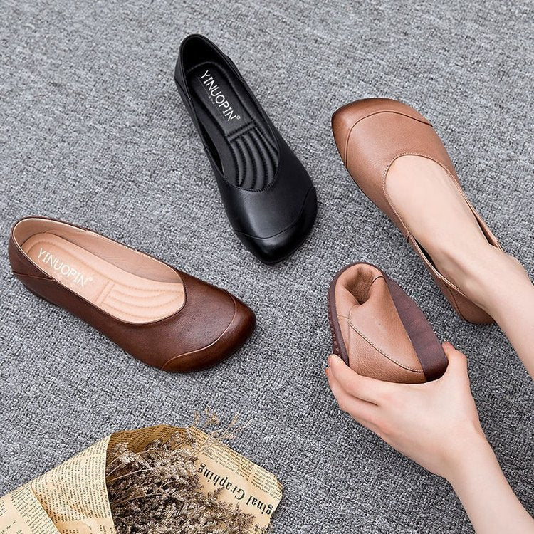 Damen nan elegante Slipper-Ballerina mit ergonomischem Komfortfußbett und dezenter Ziernaht Echo Archiv