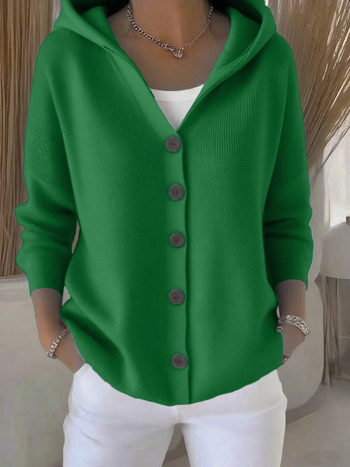Damen nan Kapuzen-Cardigan mit Knopfleiste und lässiger Oversize-Passform Echo Archiv