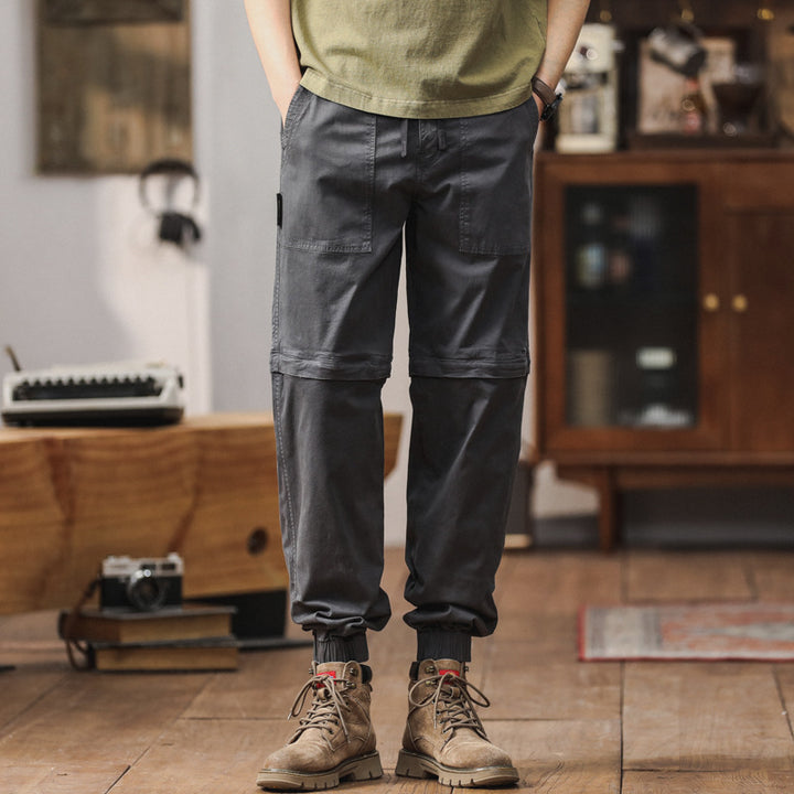 Herren Zip-Off-Cargo-Jogger mit Tunnelzugbund, Knietrennung und elastischen Bündchen Echo Archiv