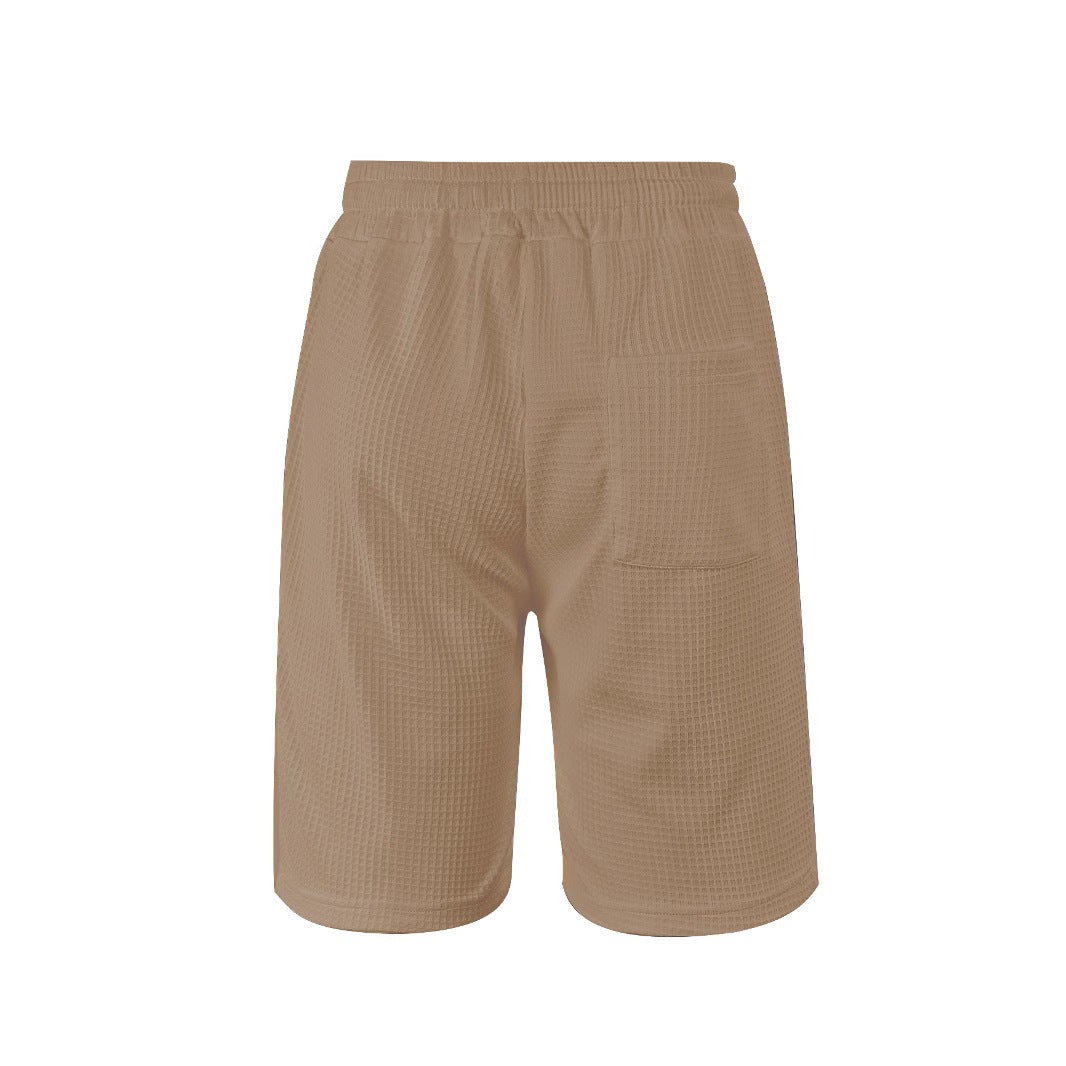 Herren nan atmungsaktive Waffel-Pyjama-Shorts mit elastischem Komfortbund, Tunnelzug und seitlichen Eingrifftaschen Echo Archiv