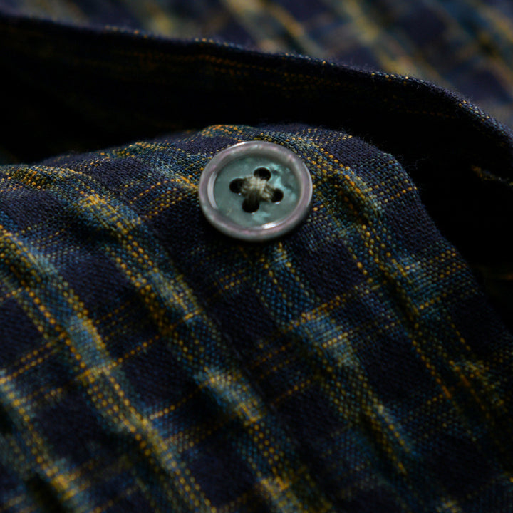 Damen Leichtes Crinkle-Karohemd im Overshirt‑Stil mit Aquarell-Check und relaxed Fit Echoarchiv