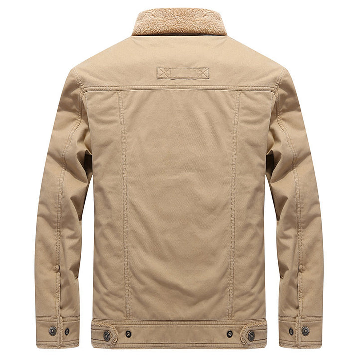 Herren nan robuste Thermo-Canvasjacke im Fieldstil mit Teddyfutter, verdeckter Druckknopfleiste und multifunktionalen Brusttaschen Echo Archiv