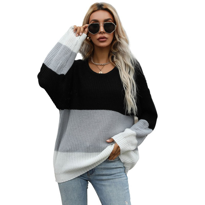 Damen Großer Strickpullover mit Farbverlauf Echo Archiv