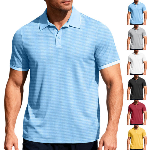 Herren nan Poloshirt mit Strukturstrick und schmalem Schnitt Echo Archiv