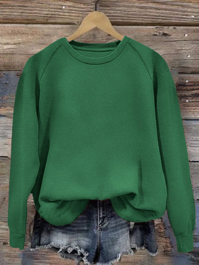 Damen Oversize Sweatshirt mit Raglanärmeln und elastischem Saum Echoarchiv