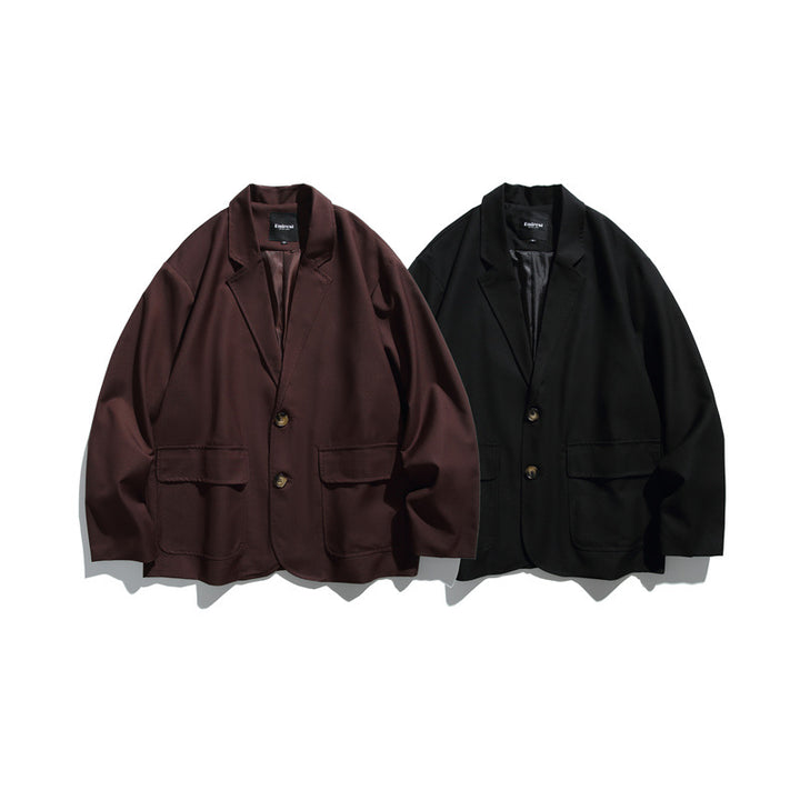 Herren Oversize Sakko aus fallendem Twill mit aufgesetzten Pattentaschen Echoarchiv