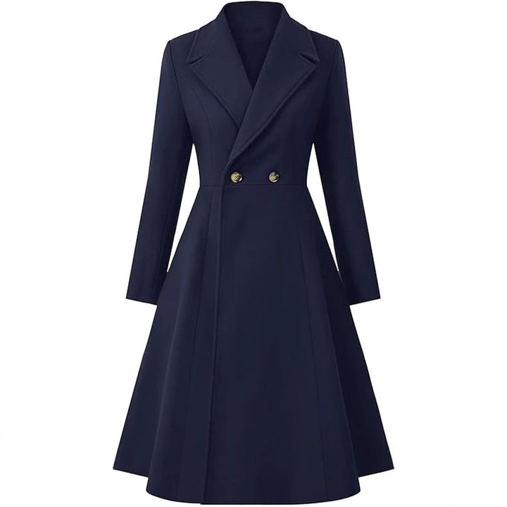 Damen Eleganter Oversize-Mantel mit doppelter Knopfreihe – Montévia