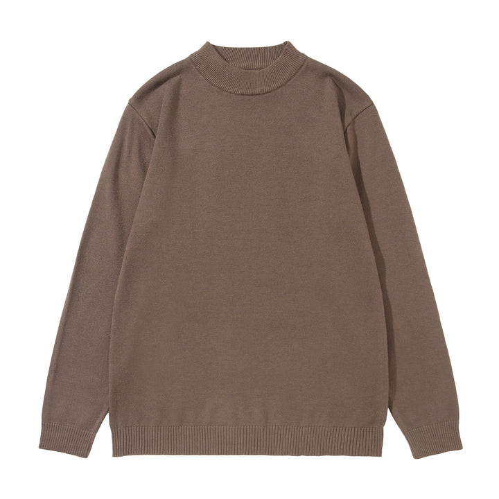 Unisex Minimalistischer Feinstrick-Mockneck mit extra breitem Rippsaum Echoarchiv