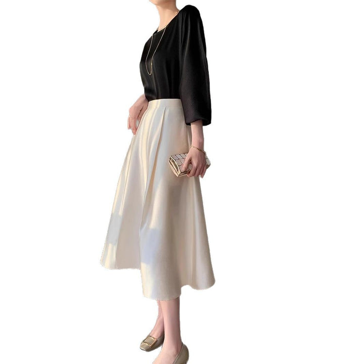 Damen Elegante und fließende Midikleid Echoarchiv