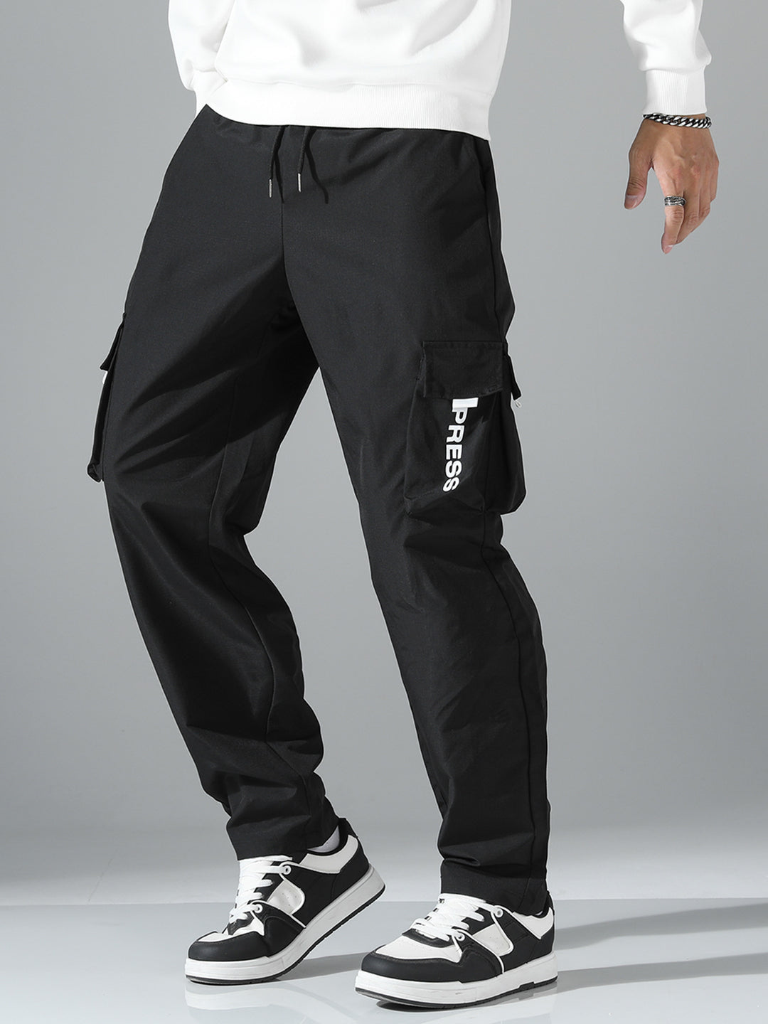 Herren Tapered Cargo-Jogginghose mit elastischem Tunnelzug, multifunktionalen Klapptaschen & ergonomischen Nähten Echo Archiv