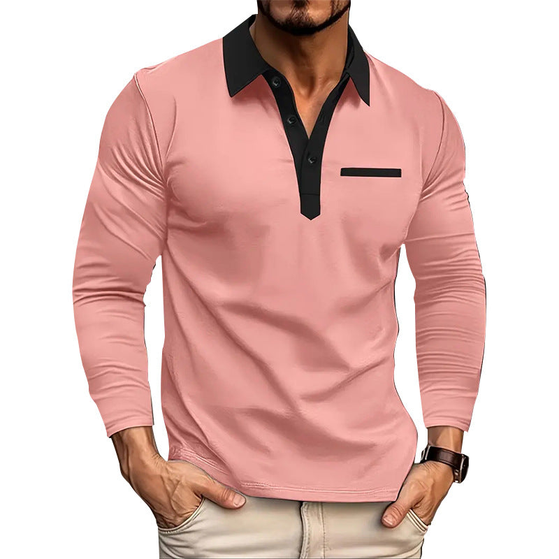 Herren Poloshirt mit modernem Kragen und praktischer Brusttasche Echoarchiv