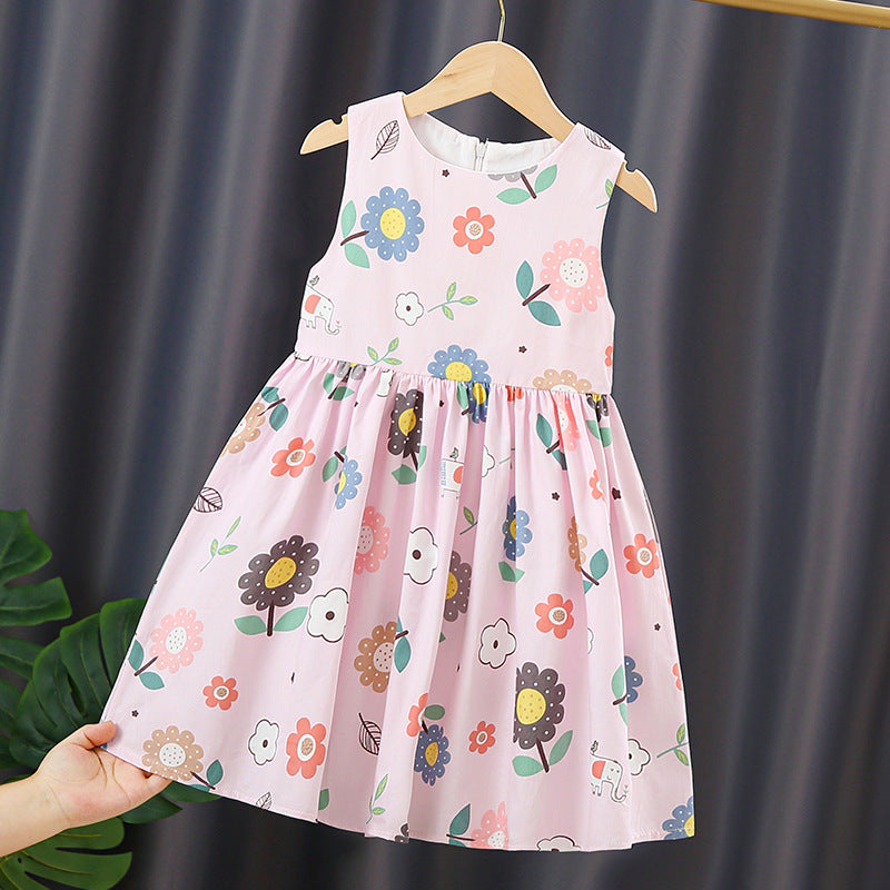Mädchen Sommerkleid mit buntem Blumendruck Echo Archiv