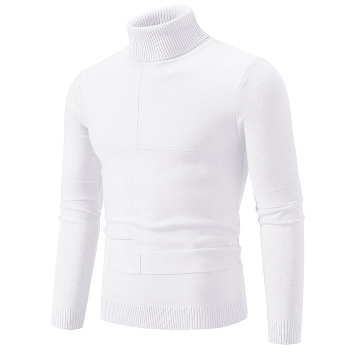 Herren eleganter Rollkragenpullover mit modernem Zopfmuster Echoarchiv