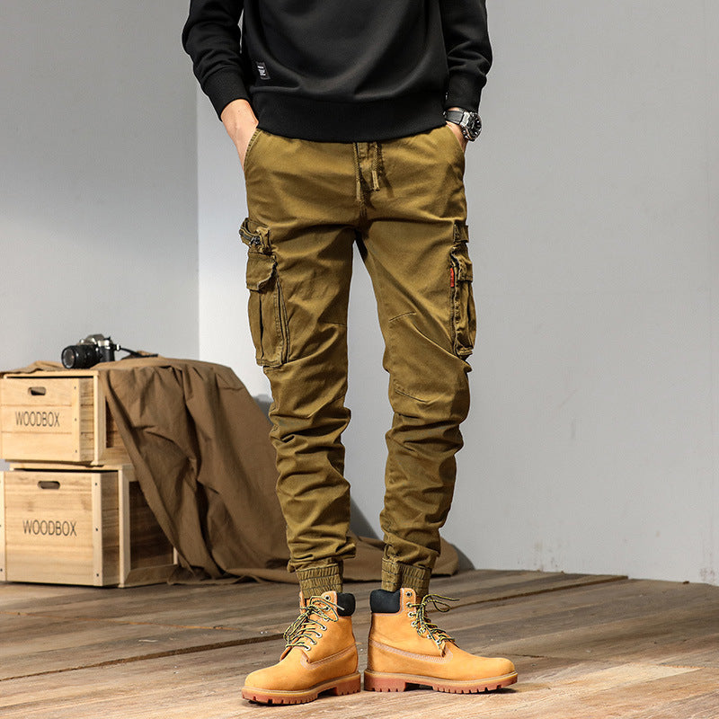 Herren Schmale Utility-Cargojogger aus Ripstop mit Elastikbund, Kordelzug und Mehrfachtaschen Echo Archiv