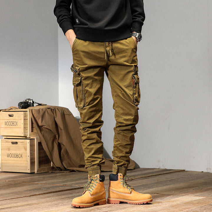 Herren Schmale Utility-Cargojogger aus Ripstop mit Elastikbund, Kordelzug und Mehrfachtaschen Echo Archiv