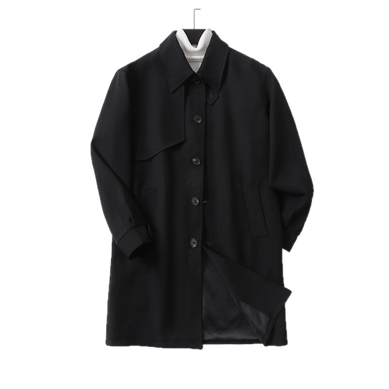 Herren Moderner wasserabweisender Trenchcoat mit verdeckter Knopfleiste und Passformoptimierung Echoarchiv