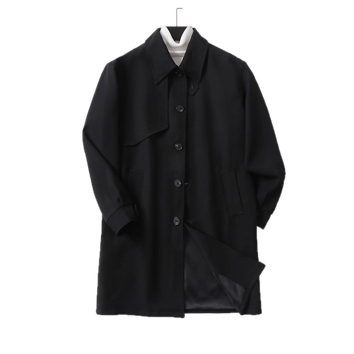 Herren Moderner wasserabweisender Trenchcoat mit verdeckter Knopfleiste und Passformoptimierung Echoarchiv
