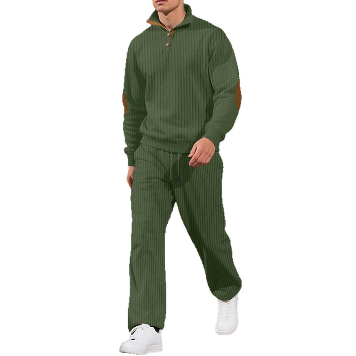 Herren sportliches Sweatshirt mit innovativem Knopfleisten-Design und modischen Akzenten Echoarchiv