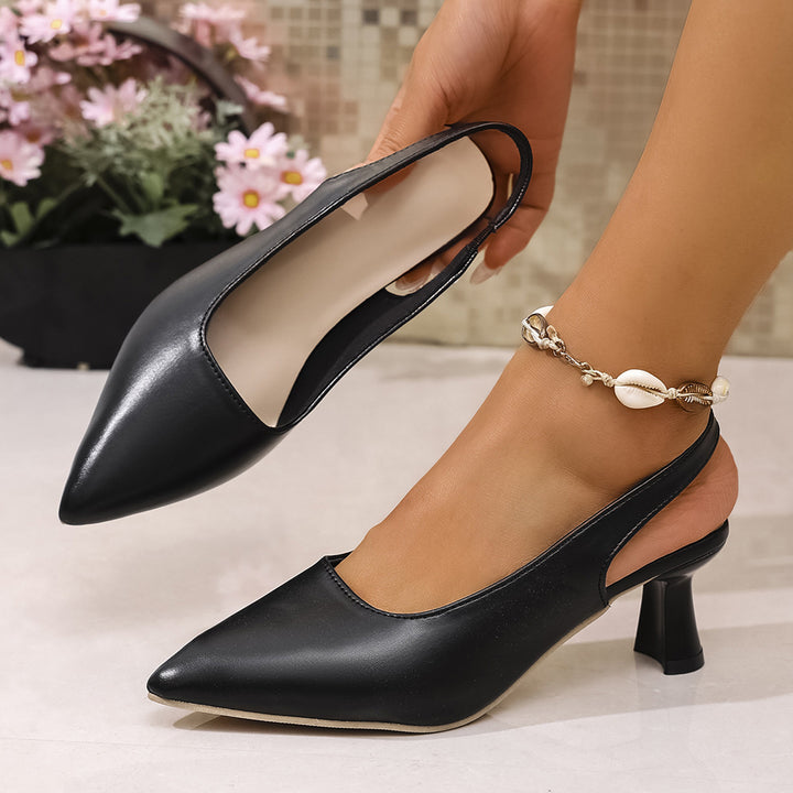 Damen Elegante Slingback‑Pumps mit spitzer Kappe, konischem Mittelhoch‑Absatz und elastischem Fersenriemen Echo Archiv
