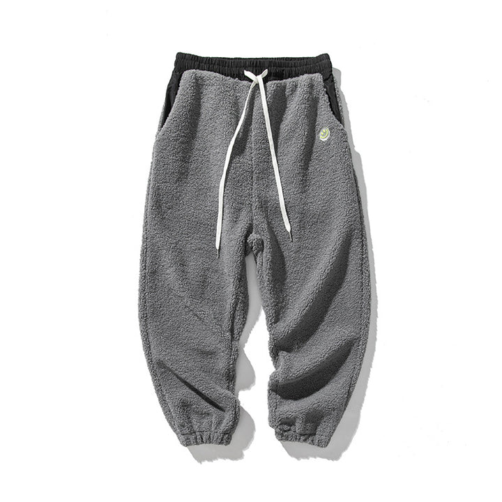 Herren Teddy-Fleece-Jogginghose mit elastischem Bund, Kordelzug und Bündchen Echo Archiv