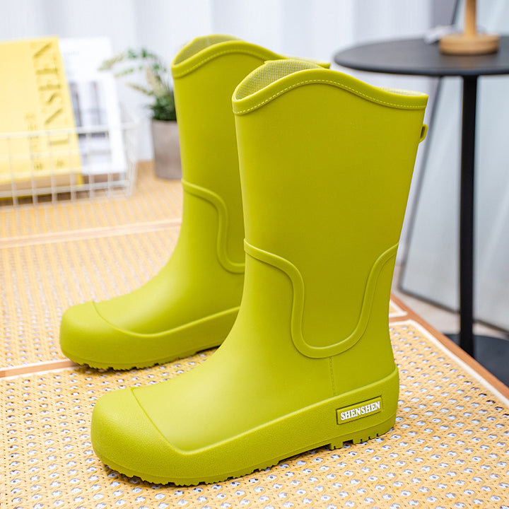 Damen Mittelhohe wasserdichte Gummistiefel mit griffiger Profillaufsohle Echoarhiv