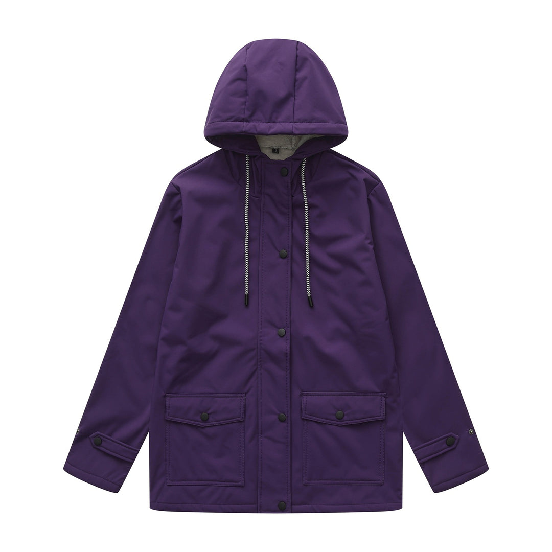 Damen nan wasserabweisender Parka mit Kapuze, fleecegefütterter Innenseite und großen Pattentaschen Echo Archiv