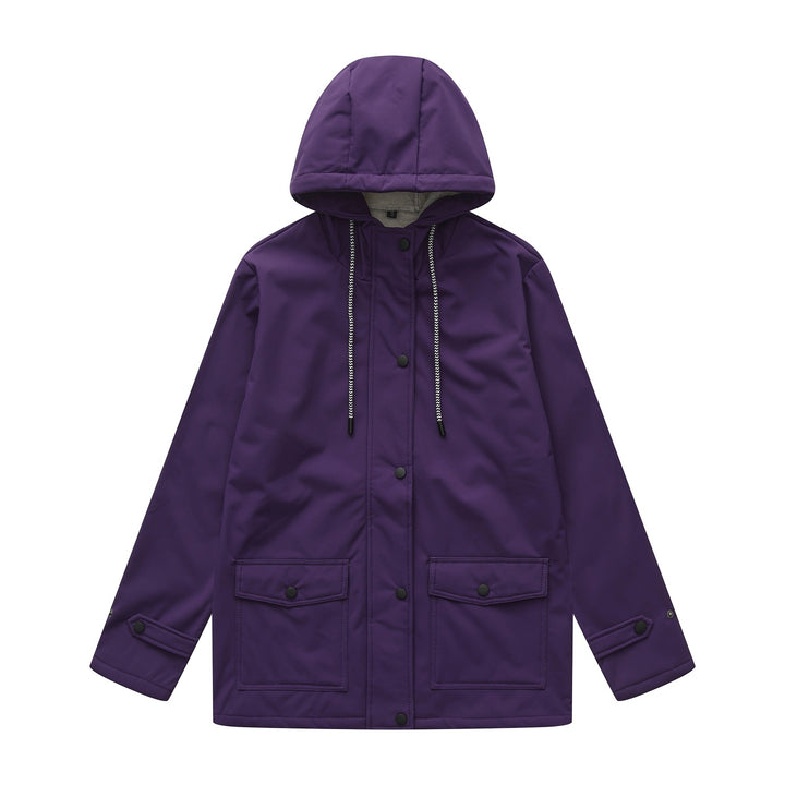 Damen nan wasserabweisender Parka mit Kapuze, fleecegefütterter Innenseite und großen Pattentaschen Echo Archiv