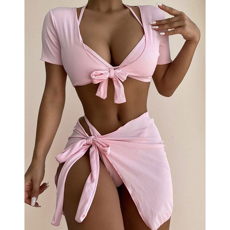 Damen Crop-Top und Wickelrock Set Echo Archiv