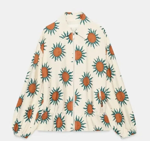 Damen Cropped Blousonjacke aus Webstoff mit Stehkragen, elastischem Saum und feinem Karo‑Design Echo Archiv