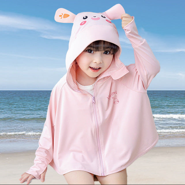 Mädchen funktionale UV-Schutzjacke mit Kapuze Echo Archiv