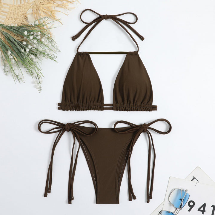 Damen Triangel-Bikini mit flexiblen Bindebändern und modischem Schnitt Echo Archiv
