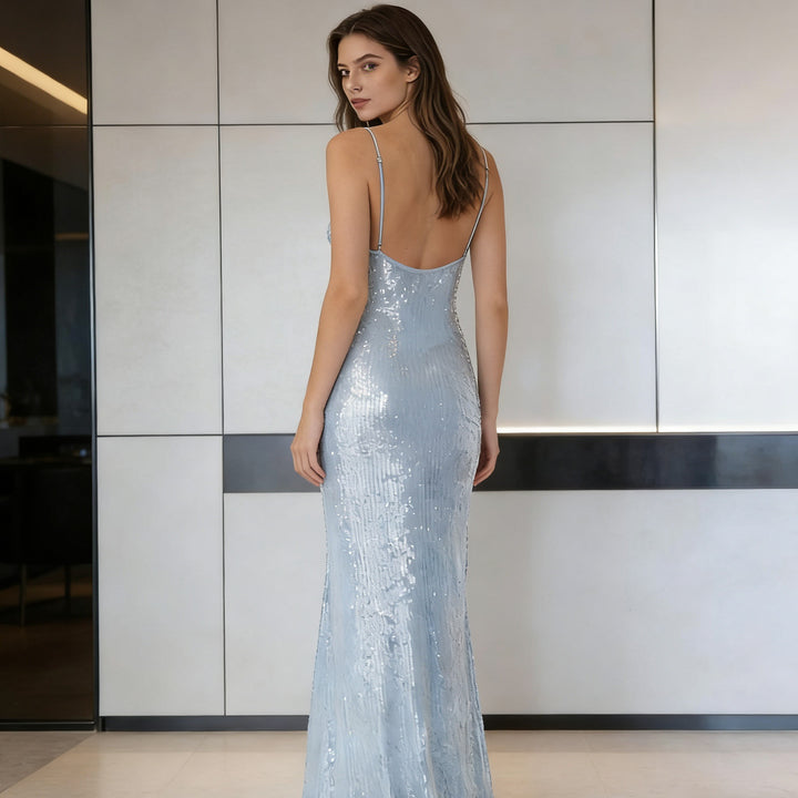 Damen Glamouröses Longtime Abendkleid mit Pailletten Echo Archiv