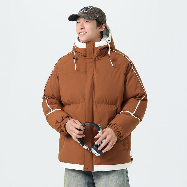 Herren modische Kapuzenjacke mit hochwertiger Füllung und funktionalen Taschen Echoarchiv