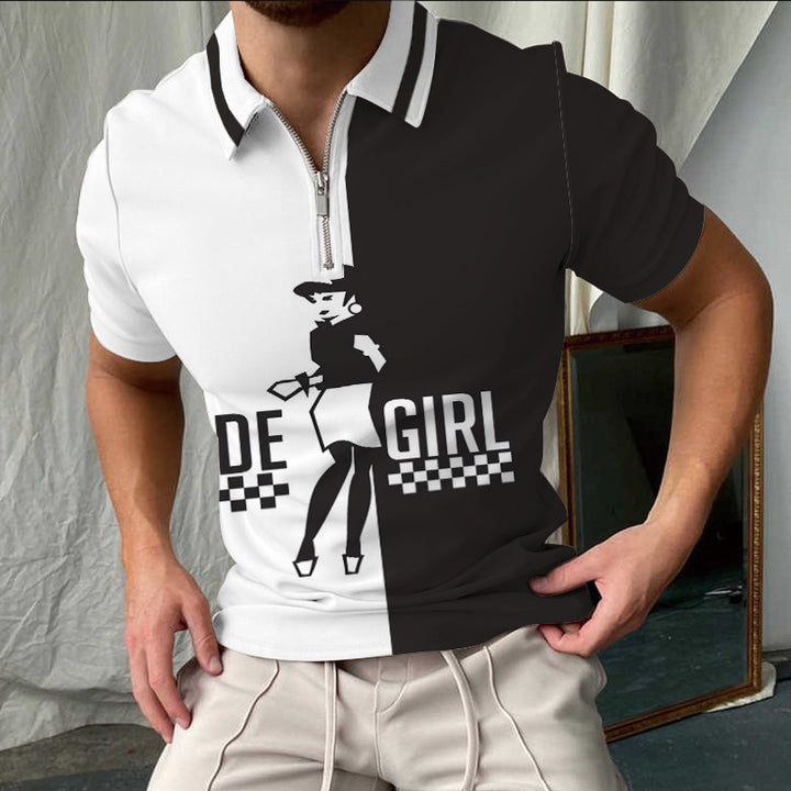 Stylisches Kariertes Kurzarm-Polo-Shirt für Herren Echoarchiv