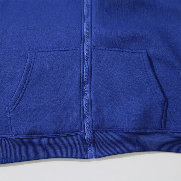 Herren Slim-Fit Kapuzensweatjacke mit mittigem Reißverschluss, doppellagiger Kapuze und praktischen Eingrifftaschen – Cavarno