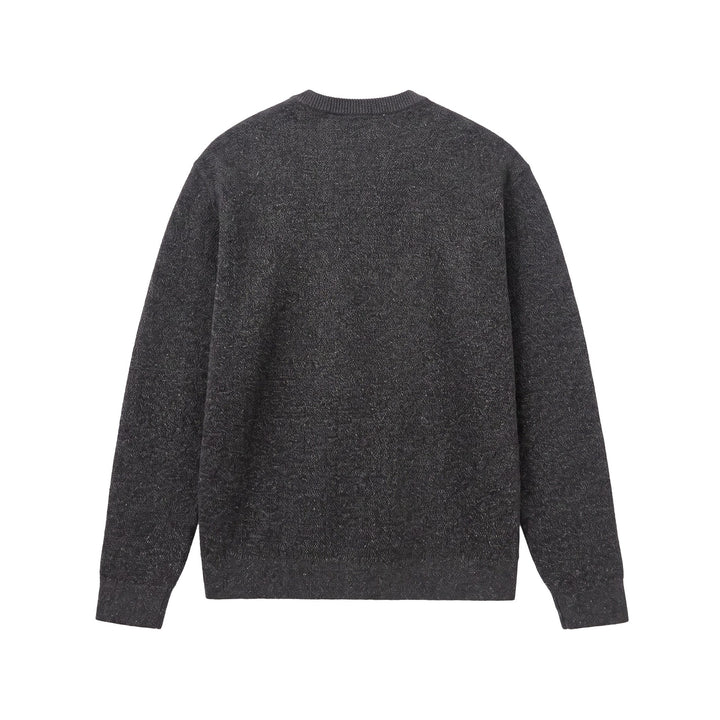 Herren Strukturierter Henley‑Strickpullover mit Dreifach‑Knopfleiste Echoarchiv