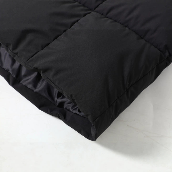 Damen langer gesteppter Parka mit voluminöser Kunstfellkapuze und taillierendem Kordelzug – Montévia