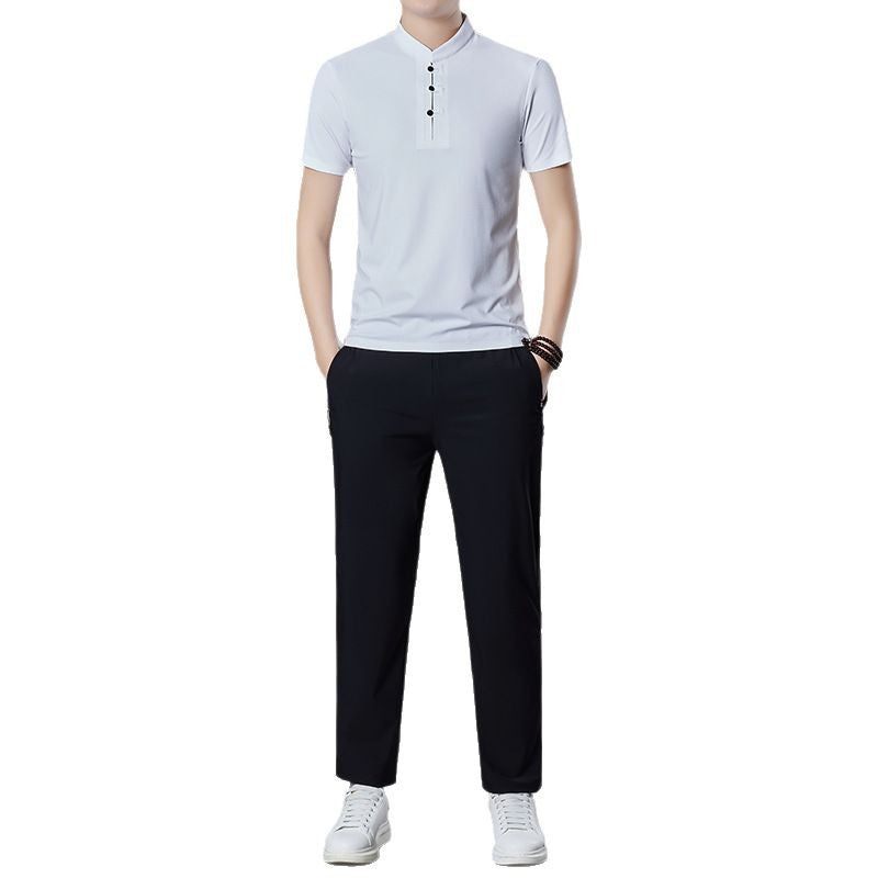 Herren sportliches Poloshirt mit Knopfleiste und modernen Akzenten Echoarchiv