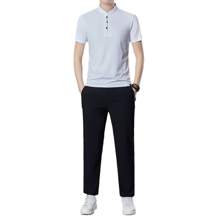 Herren sportliches Poloshirt mit Knopfleiste und modernen Akzenten Echoarchiv