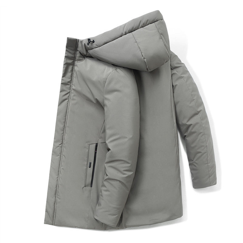Herren moderner Urban-Longparka mit versteckter Reißverschlussblende und ergonomischer Kapuze Echo Archiv